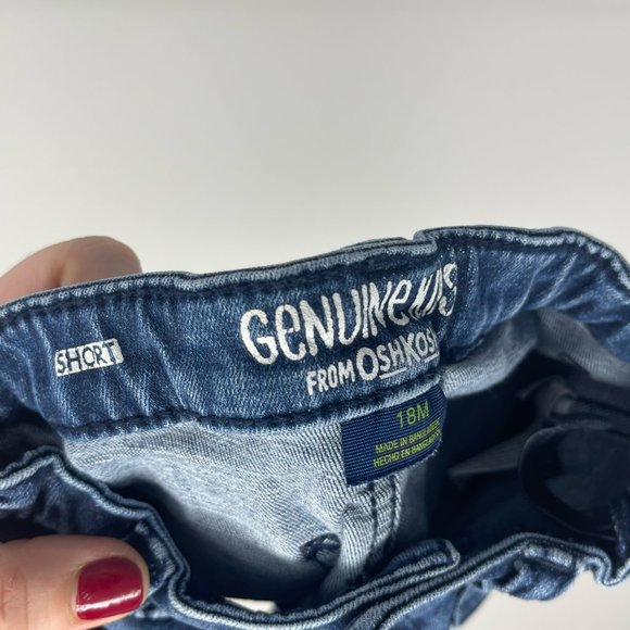 Genuine Kids by OshKosh Blue Denim Shorts 18 months - Picture 3 of 4